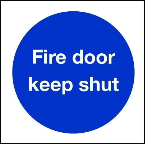 Fire door keep shut sign