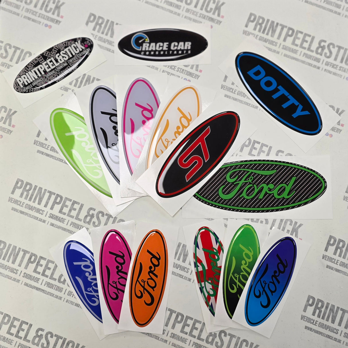 "Oval" Ford Gel Badge Overlays - New Capri EV (2024 -)