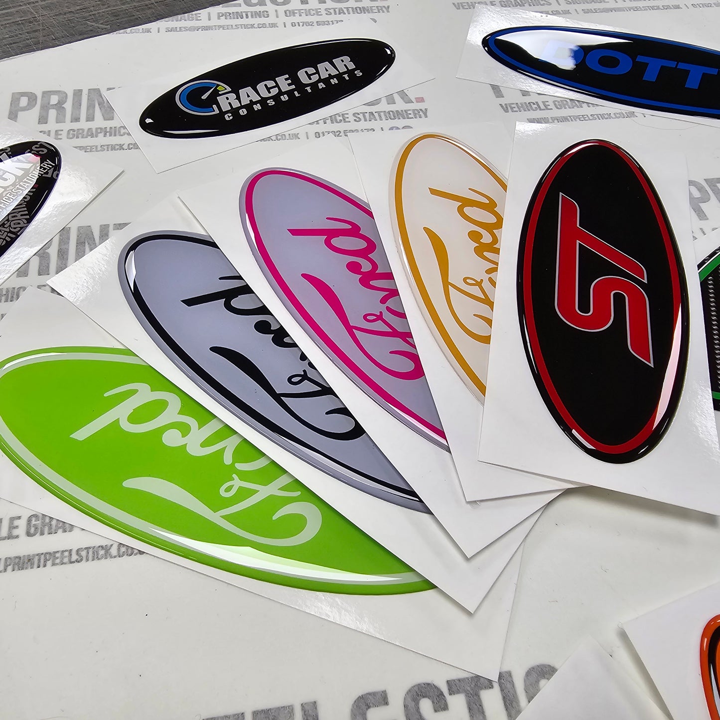 "Oval" Ford Gel Badge Overlays - Mk5 Mondeo (SALOON ONLY)