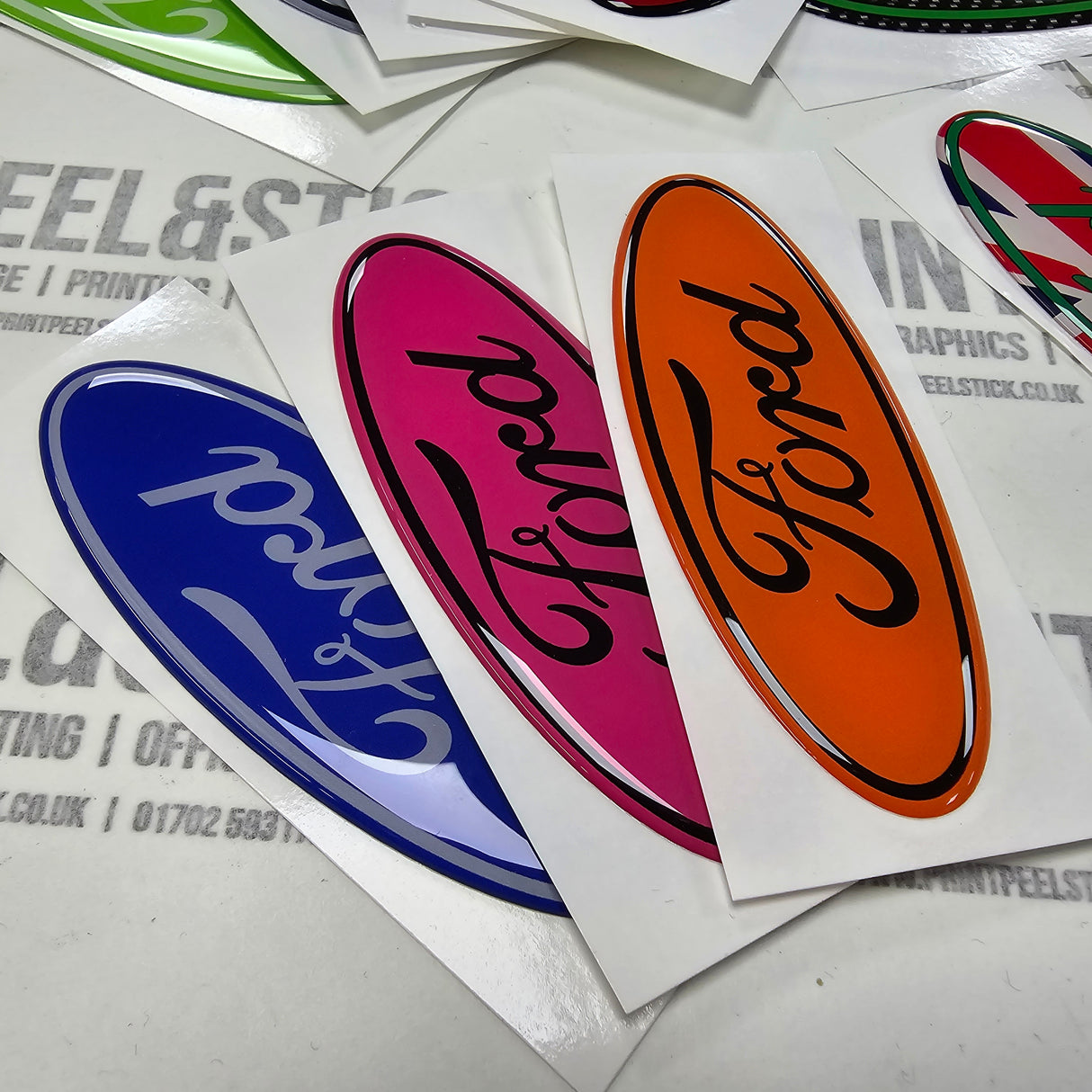 "Oval" Ford Gel Badge Overlays - Mk3.5 Focus (Facelift Hatchback Only)