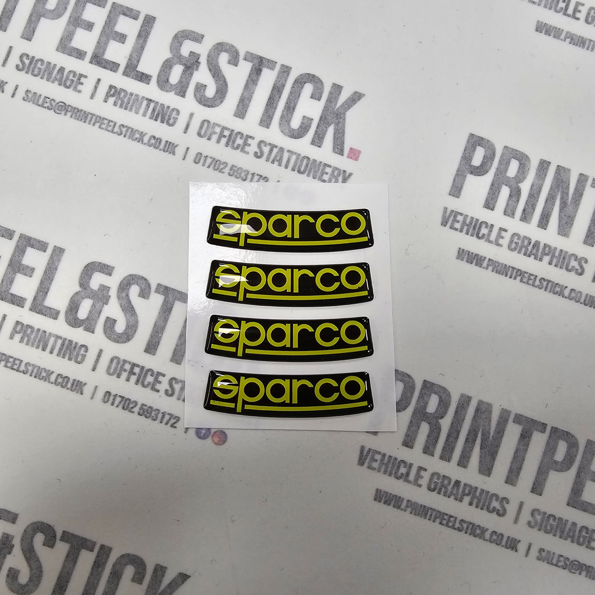 Sparco Alloy Wheel Curved Gel Badge (set of 4)