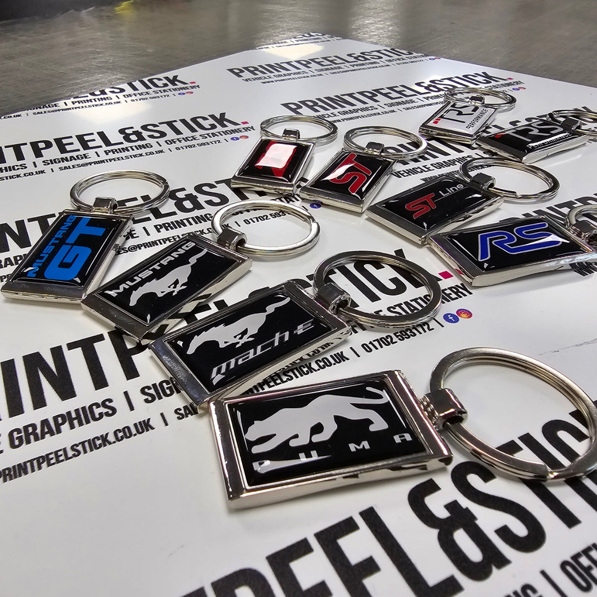 Vehicle Branded Rectangular Key Ring