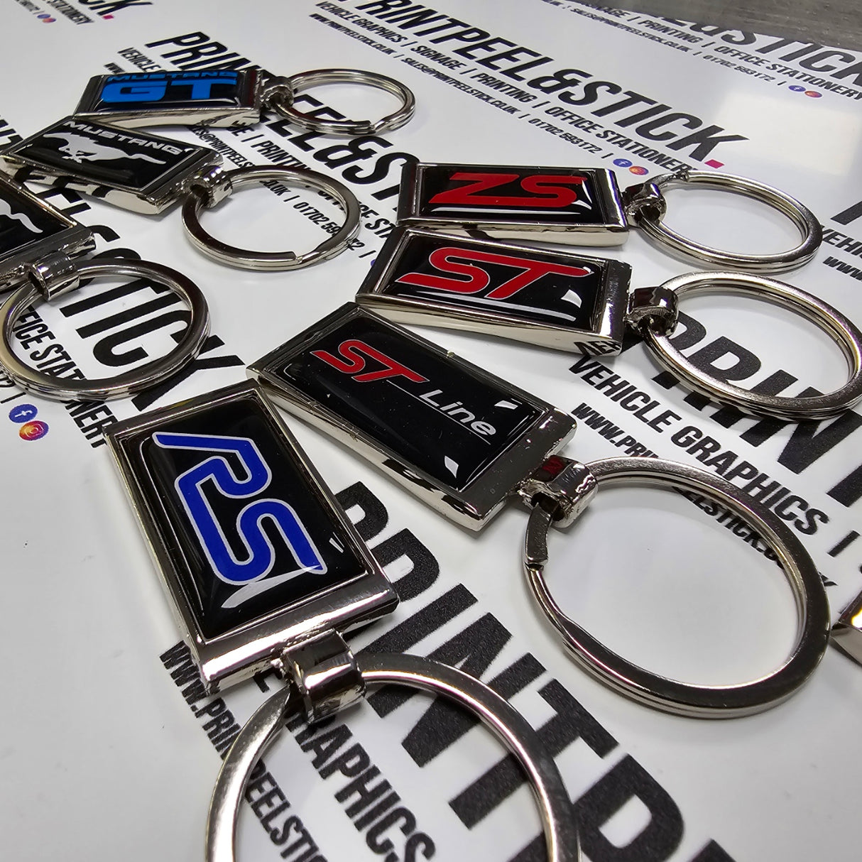 Vehicle Branded Rectangular Key Ring