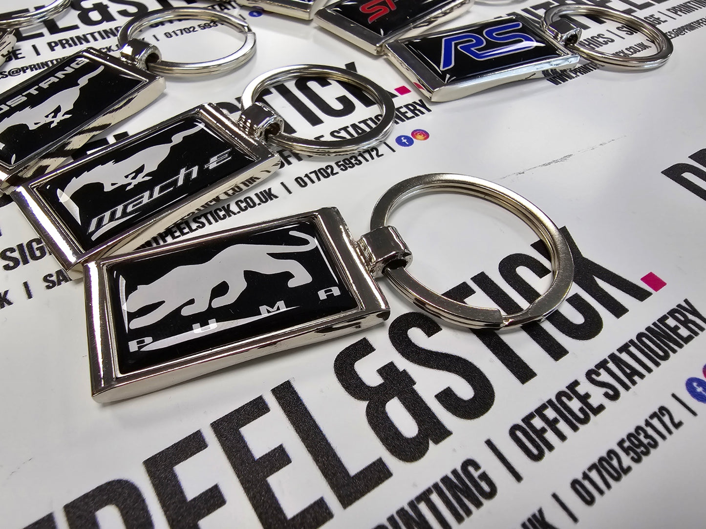 Vehicle Branded Rectangular Key Ring