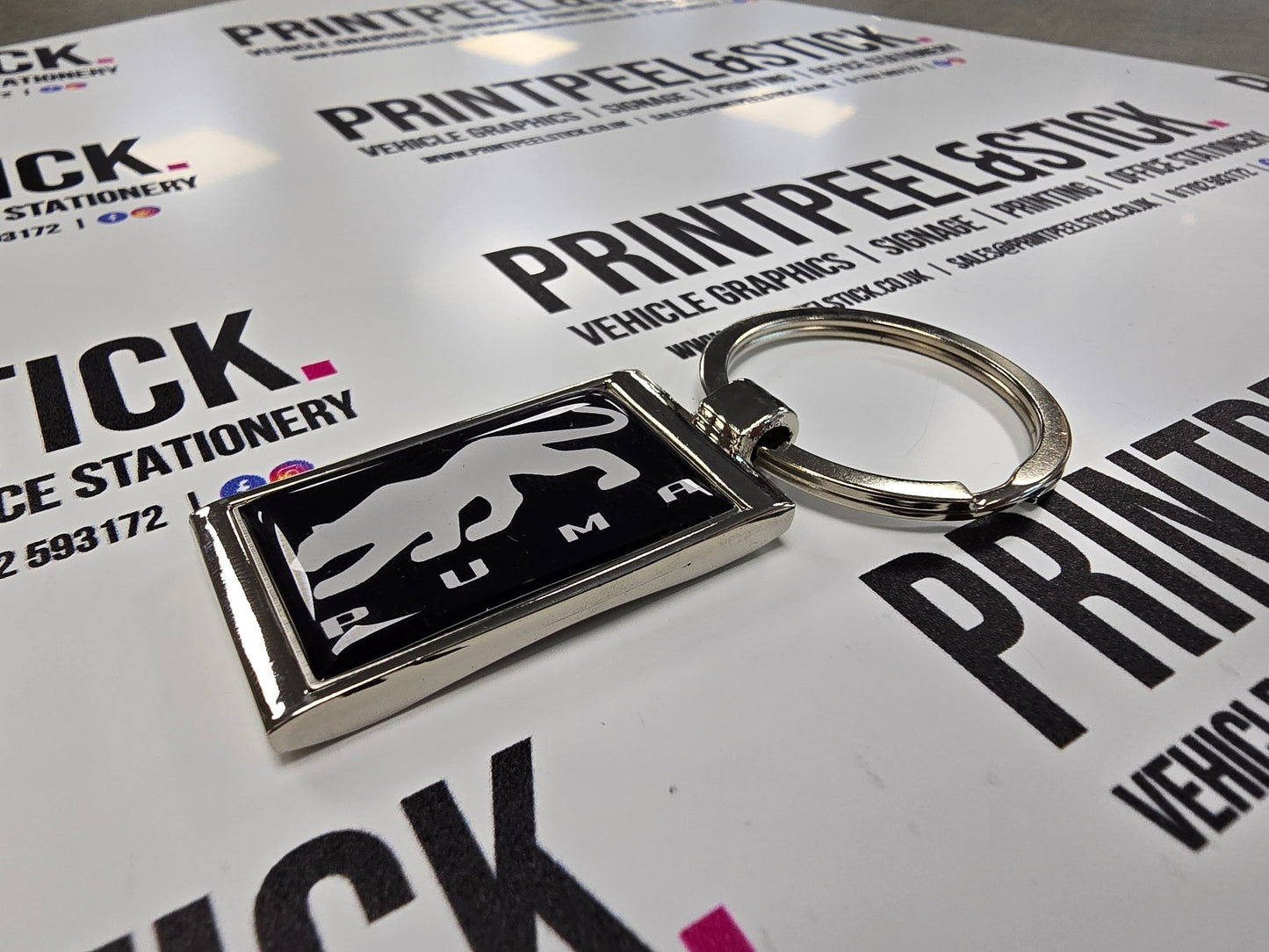 Vehicle Branded Rectangular Key Ring