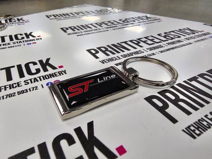 Vehicle Branded Rectangular Key Ring