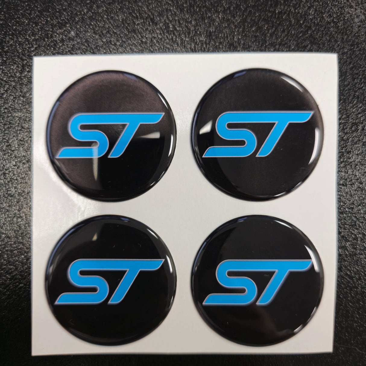 ***CLEARANCE - Miss Print*** 45mm centre cap gel badges - Sky Blue ST