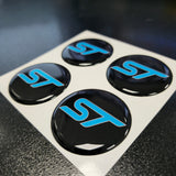 ***CLEARANCE - Miss Print*** 45mm centre cap gel badges - Sky Blue ST