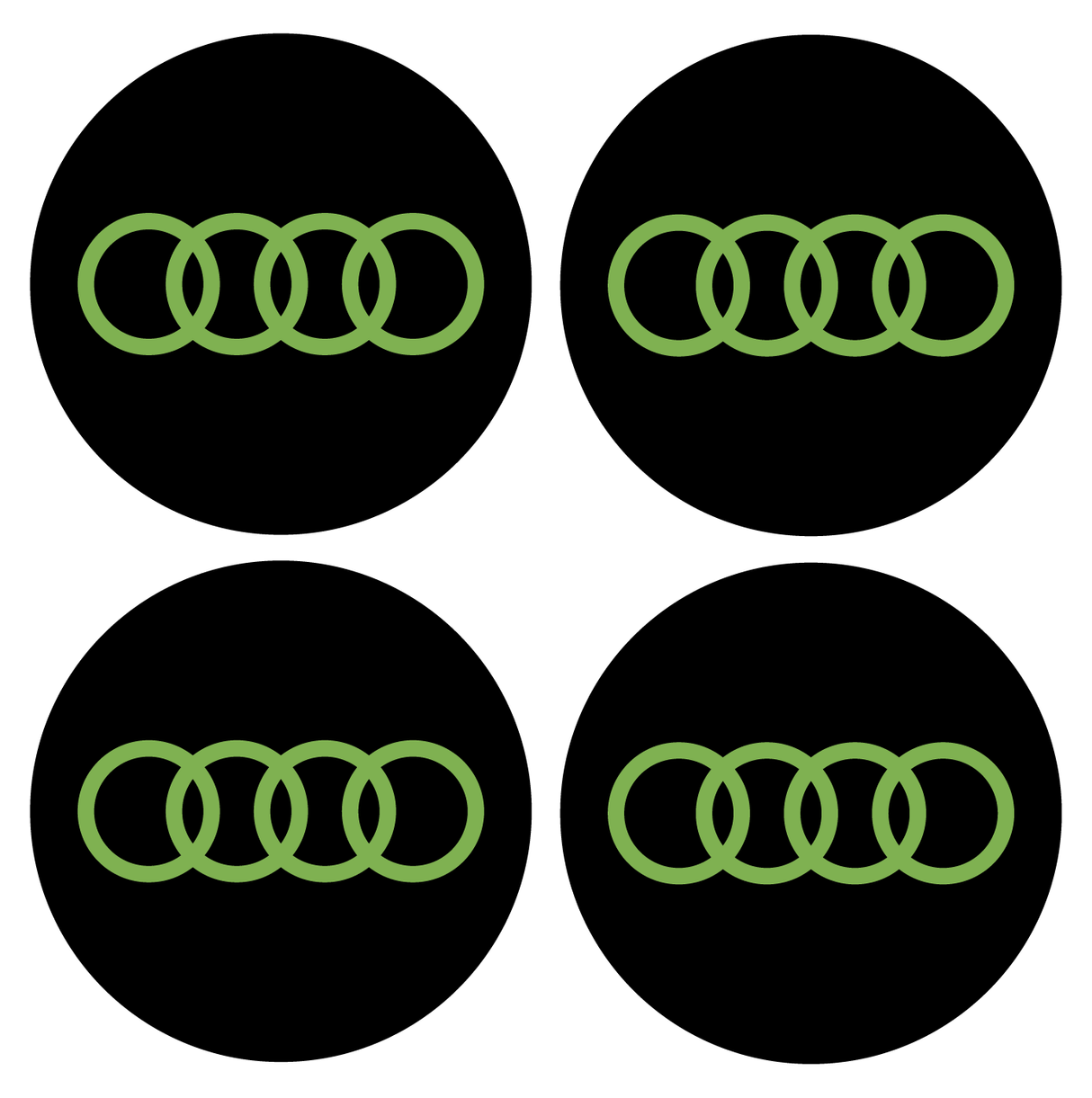 Wheel Centre Cap Gels (Set of 4) - Audi Rings