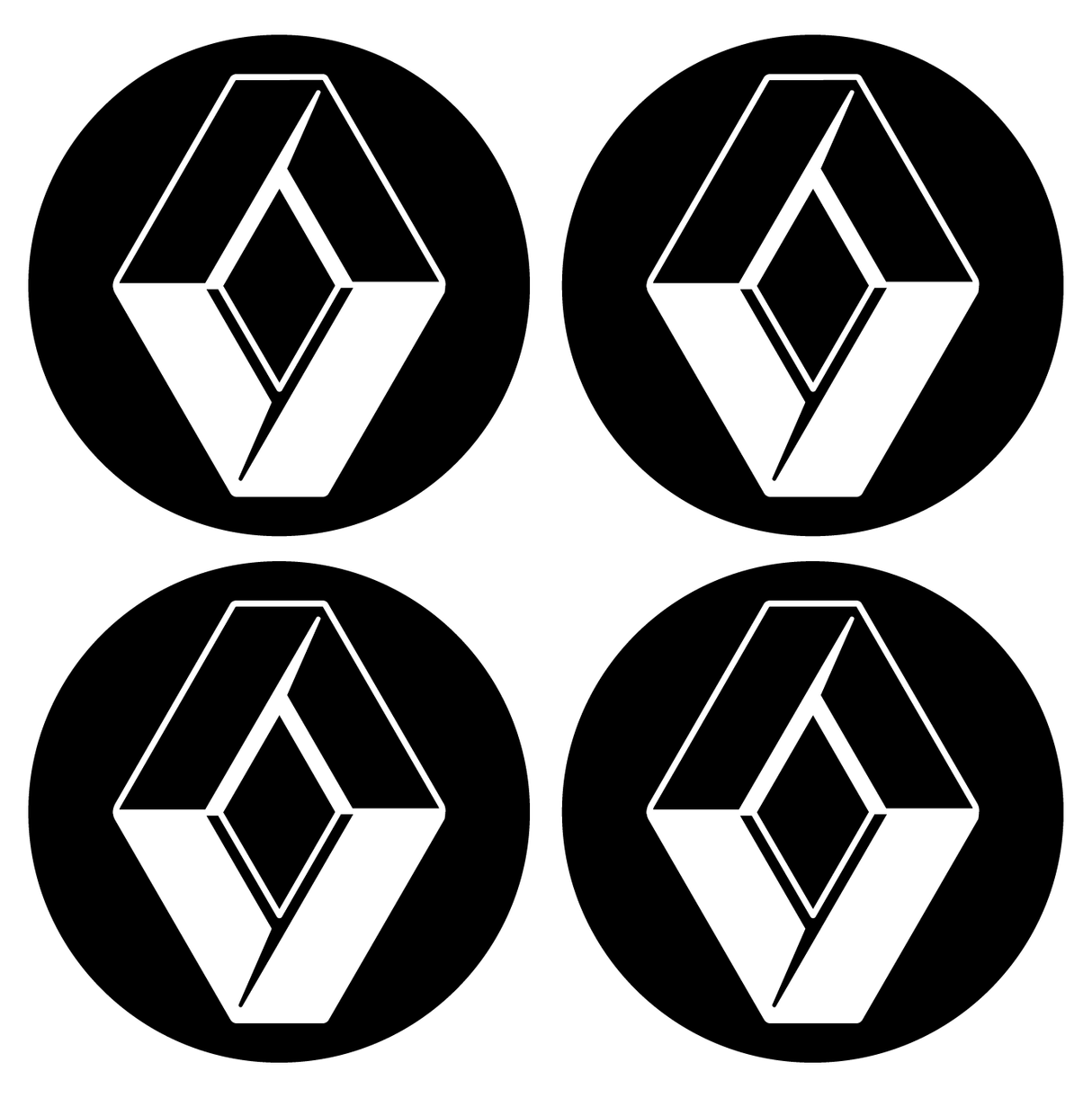 Wheel Centre Cap Gels (Set of 4) - Renault Diamond (Old Style)