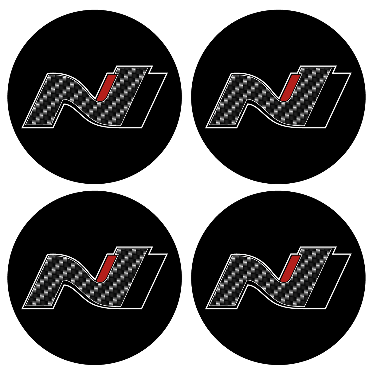 Wheel Centre Cap Gels (Set of 4) - Hyundai "N"