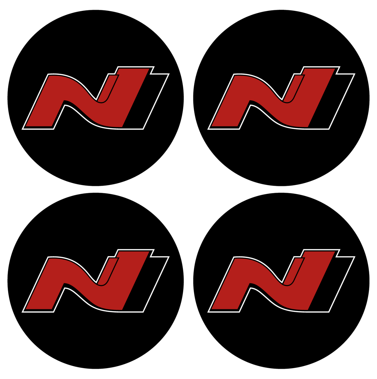 Wheel Centre Cap Gels (Set of 4) - Hyundai "N"