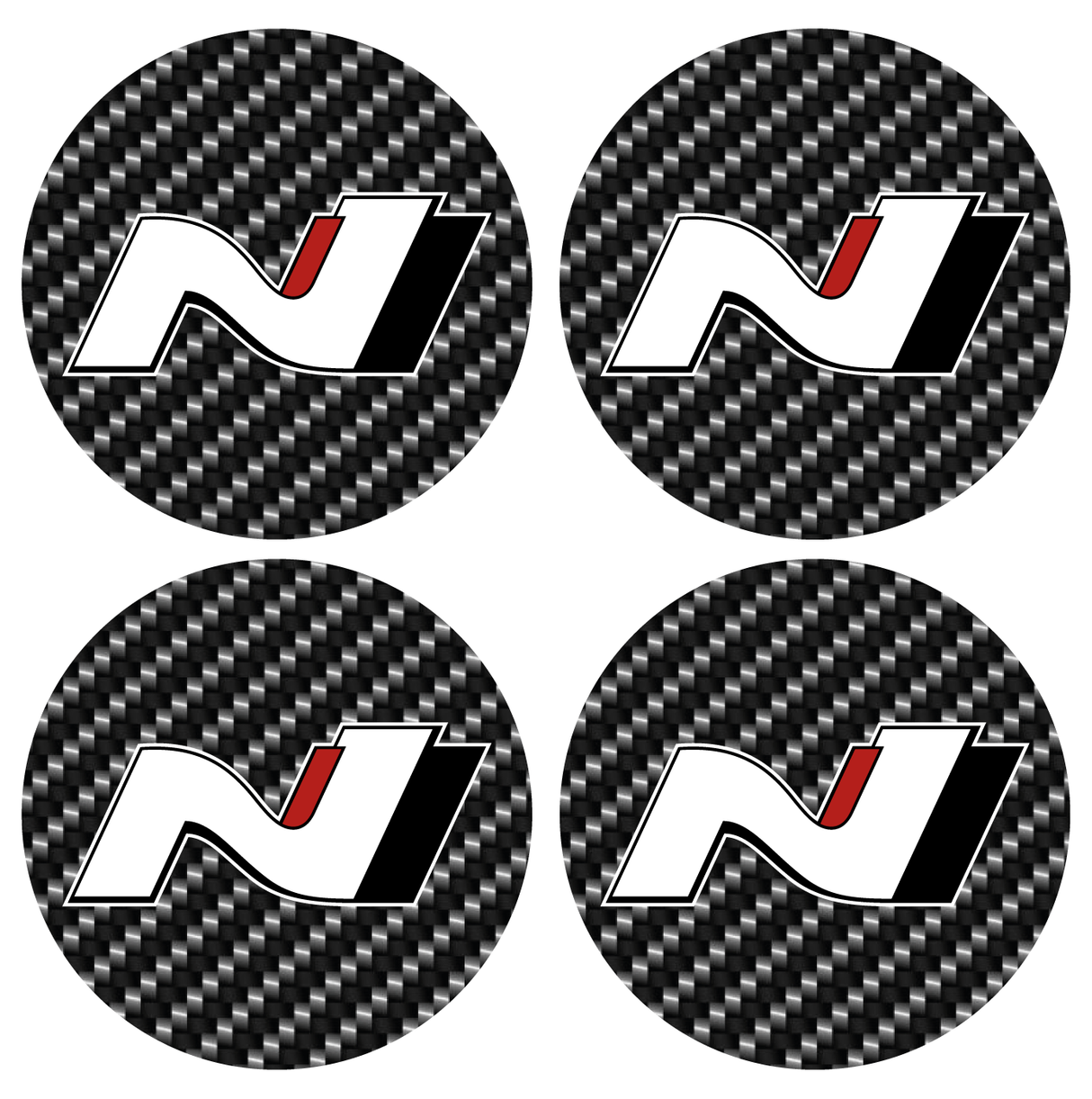 Wheel Centre Cap Gels (Set of 4) - Hyundai "N"