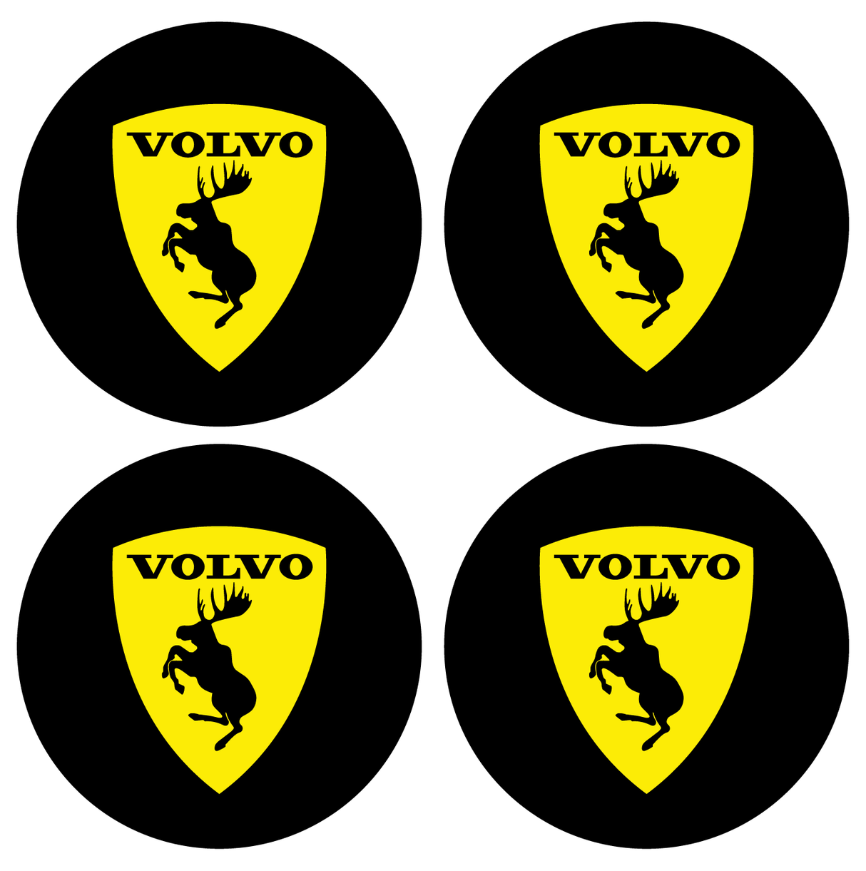 Wheel Centre Cap Gels (Set of 4) - Volvo Prancing Moose