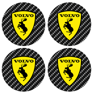 Wheel Centre Cap Gels (Set of 4) - Volvo Prancing Moose