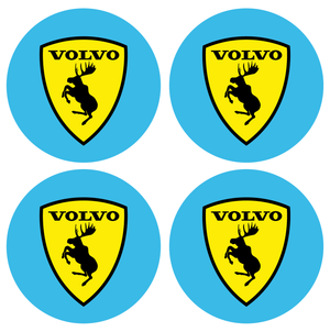 Wheel Centre Cap Gels (Set of 4) - Volvo Prancing Moose