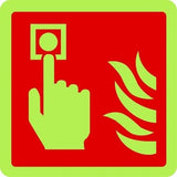 Fire Alarm Point Symbol in photoluminescent sign