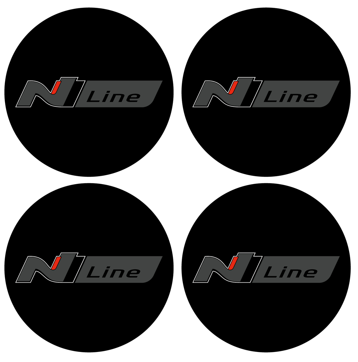 Wheel Centre Cap Gels (Set of 4) - Hyundai "N Line"