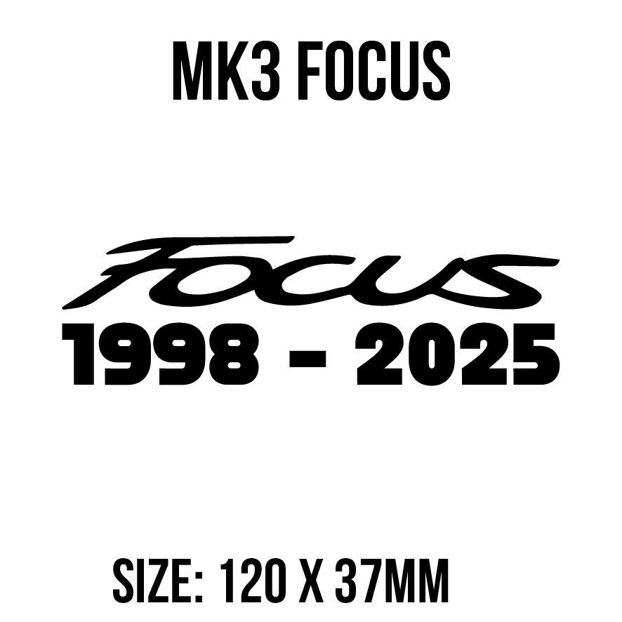 Focus Heritage Decal Sticker  (1998-2025)