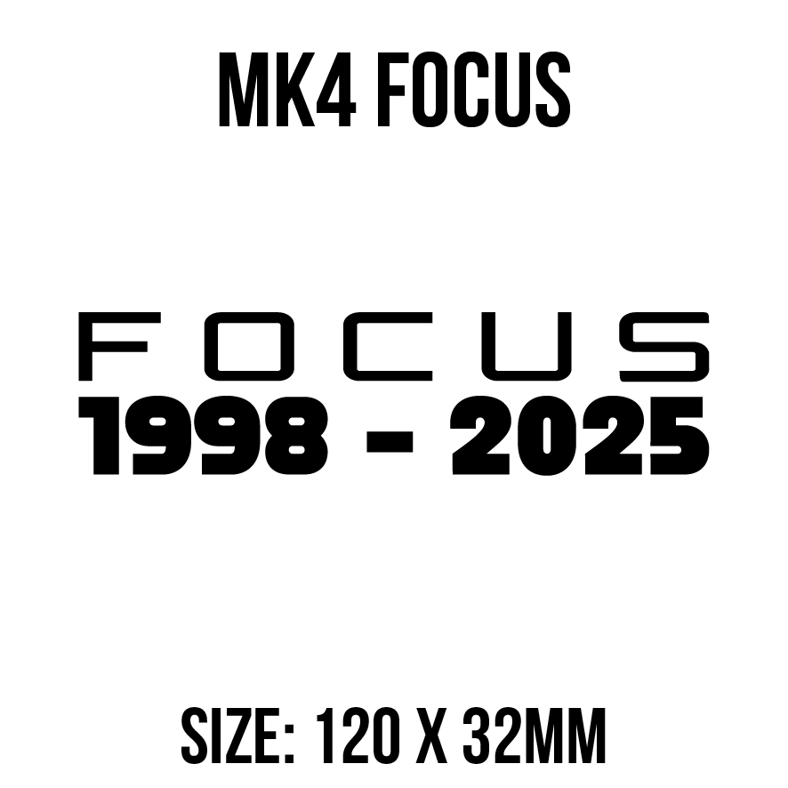 Focus Heritage Decal Sticker  (1998-2025)