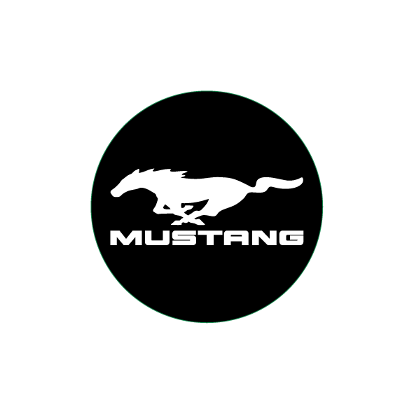 28mm Ignition Button Gel Badge - Mustang Logos