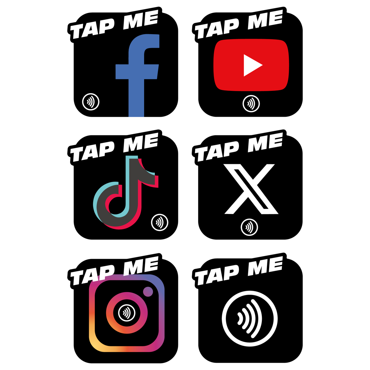 Social Media NFC "Tap Me" Gel Sticker