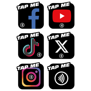 Social Media NFC "Tap Me" Gel Sticker