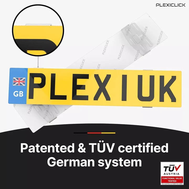 PlexiClick® - Invisible Number Plate Holder Clip