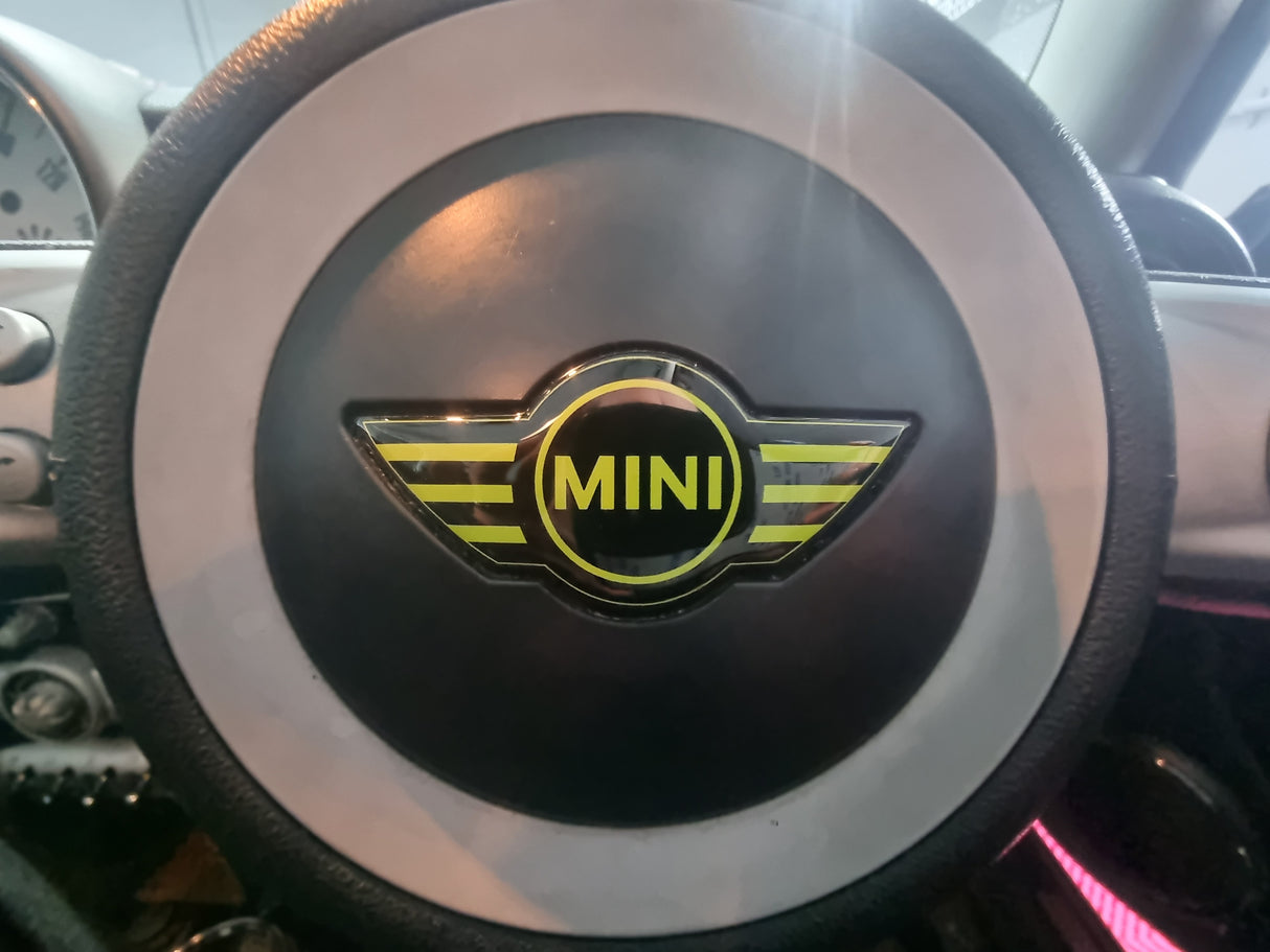 Mini Steering Wheel Gel Badge Overlay