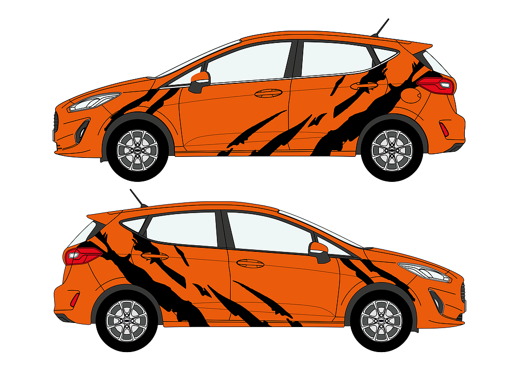 Mk8 Fiesta Tiger Stripe Decal Set