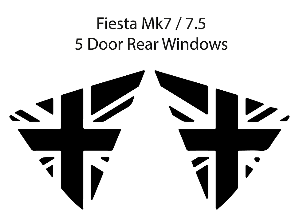 Mk7 / 7.5 Fiesta Union Jack Window Vinyl Decal Set