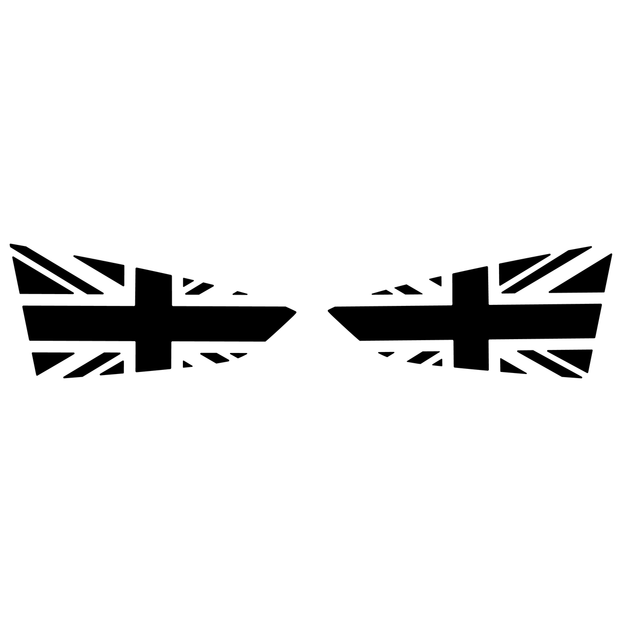 MK4 Focus Union Jack Rear Window Flag Decal Set (Pair)