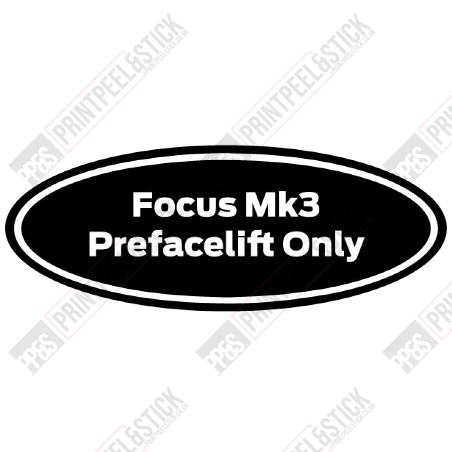 Oval Gel Badge Overlays - Mk3 Focus (Pre-Facelift St Only)