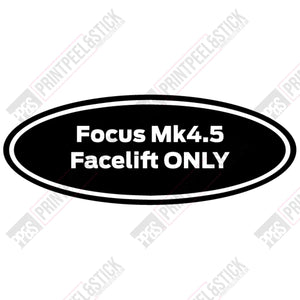 Oval Gel Badge Overlays - Mk4.5 Focus